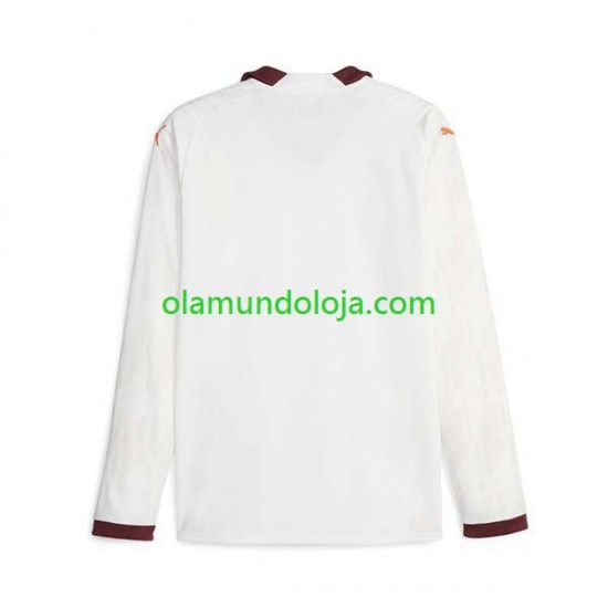 Camisola Manchester City Homem Equipamento Segundo 2023-2024 Manga Comprida